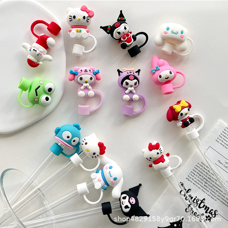 Sanrio Collection Rubber Straw Protective Cap 18 Models 10mm Stanley Water Cup DIY Dust Cap Sanrio Collection Rubber Straw Protective Cap 18 Models 10mm Stanley Water Cup DIY Dust Cap