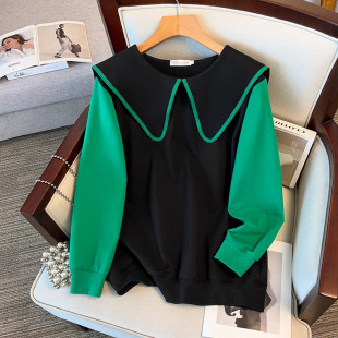 200/350 plus size plus size loose autumn lapel sweater chest circumference/150/160-7191