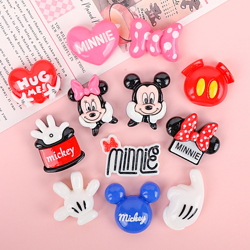 Popular Cartoon Mickey Mouse DIY Jewelry Accessories Cream Glue Storage Box Small Accessories Hole Shoe Buckle Material Package