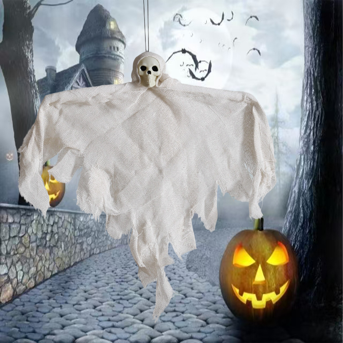 Cross-border Halloween Skull Little Hanging Ghost Color Colgante Accesorios Festival de fantasmas Bar Festival Festival Decoración de escenas de vacaciones Little Ghost al por mayor