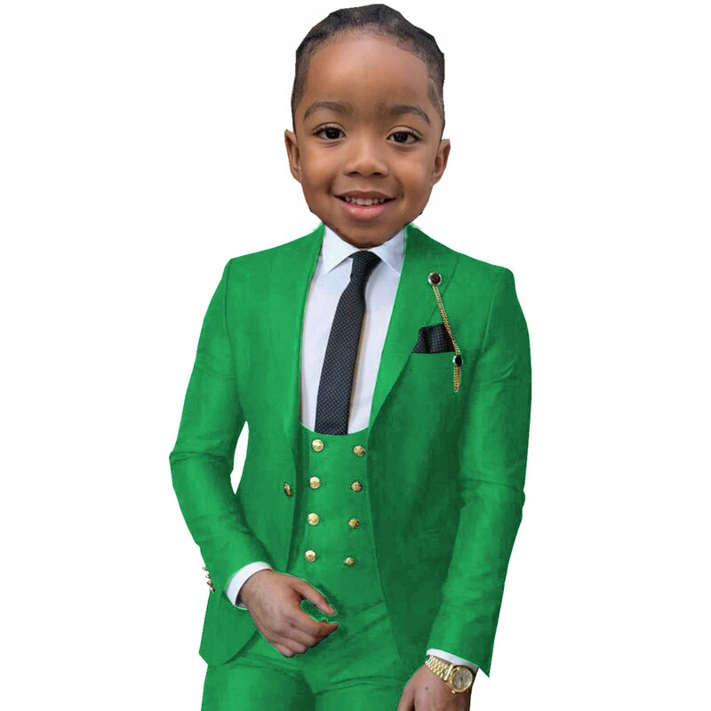 AliExpress 外国貿易男の子の誕生日スーツステージパフォーマンスフラワーガール結婚式子供の小さなホストスーツ 3 点セット|undefined