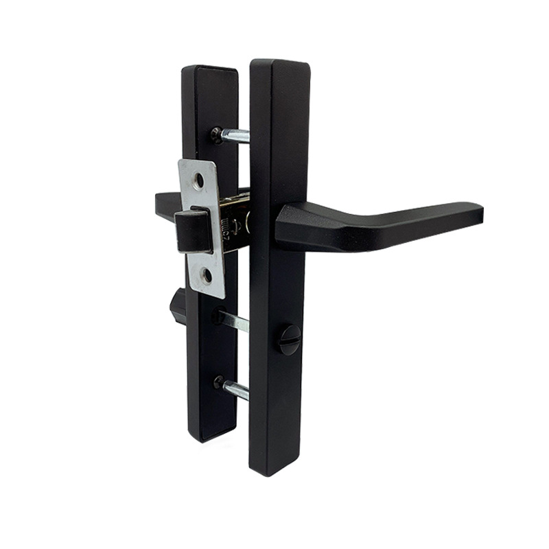 Cerradura de baño de marco estrecho cerradura de aluminio de baño de cocina mango de puerta de baño interior cerradura de mano de lengua única