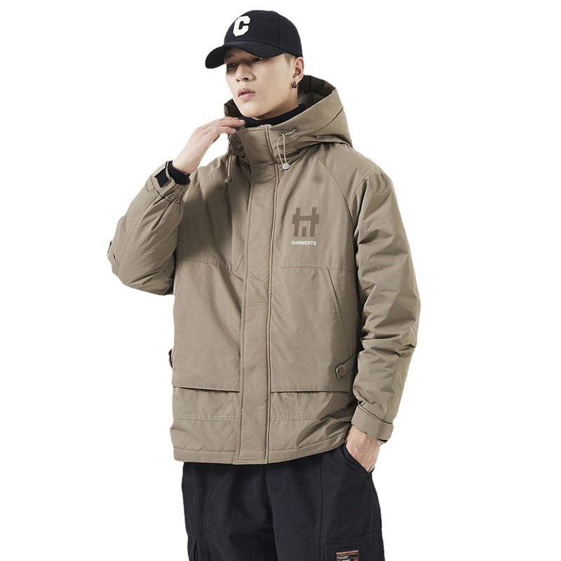 Hochwertige amerikanische Daunenjacke für Herren im Winter, trendige Marke, dick, mittellang, lockere Sport-Kapuzenjacke, lässiges Oberteil_voghion.com