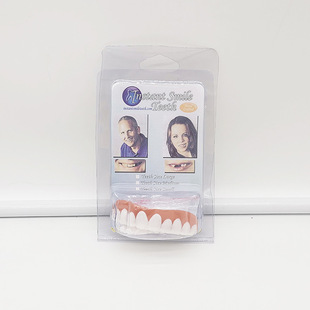 Cross-border Whitening Tooth Stickers instant smile Silicone Artificial Denture Braces smile Whitening Suction Card-mounted Denture Stickers