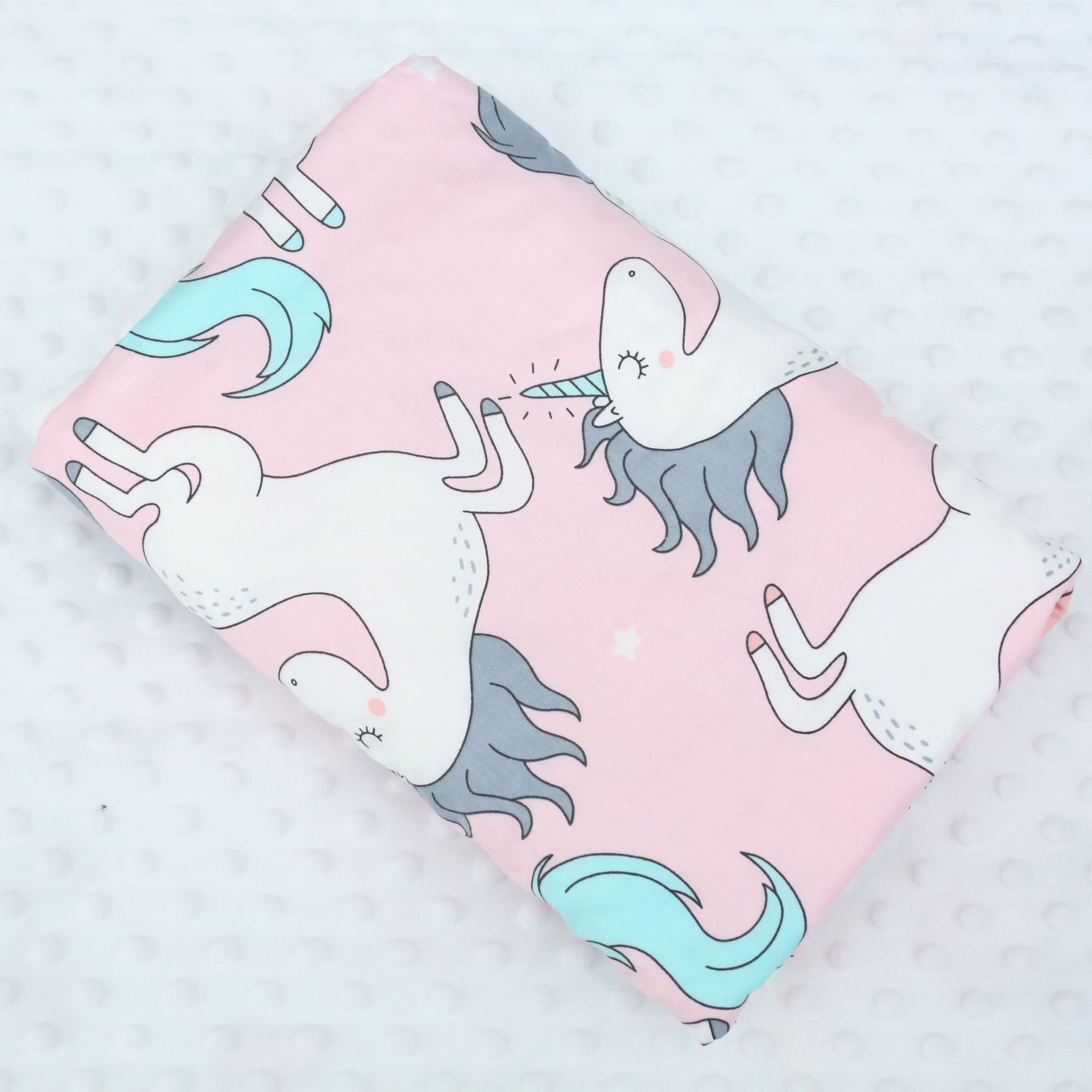 Algodón para niños Four Seasons Beanie manta de felpa calmante ropa de abrigo Beanie manta de primavera y otoño de doble capa cubierta de bebé edredón de felpa corta