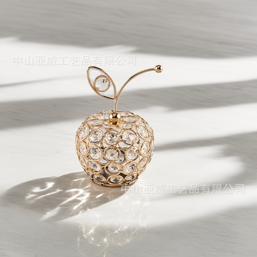 2 Artesanía de cristal creativa europea Apple Sydney Péndulo de decoración del hogar en forma de piña