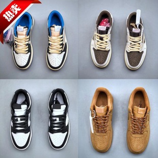 Air Force One Putian Pure Original Shoes Dunk Panda Pure White Aj1 Low-Top Lightning Barb Couple Sports Basketball Shoes