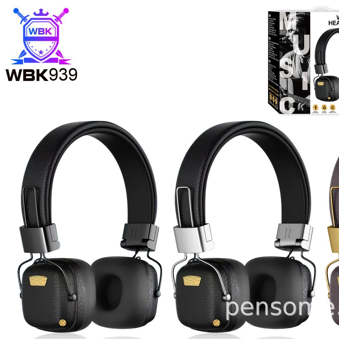 WBK 939 приватная модель беговые наушники новый объемная головная гарнитура Bluetooth с картой, складные, трехмерные, беспроводные спортивные для музыки на телефон