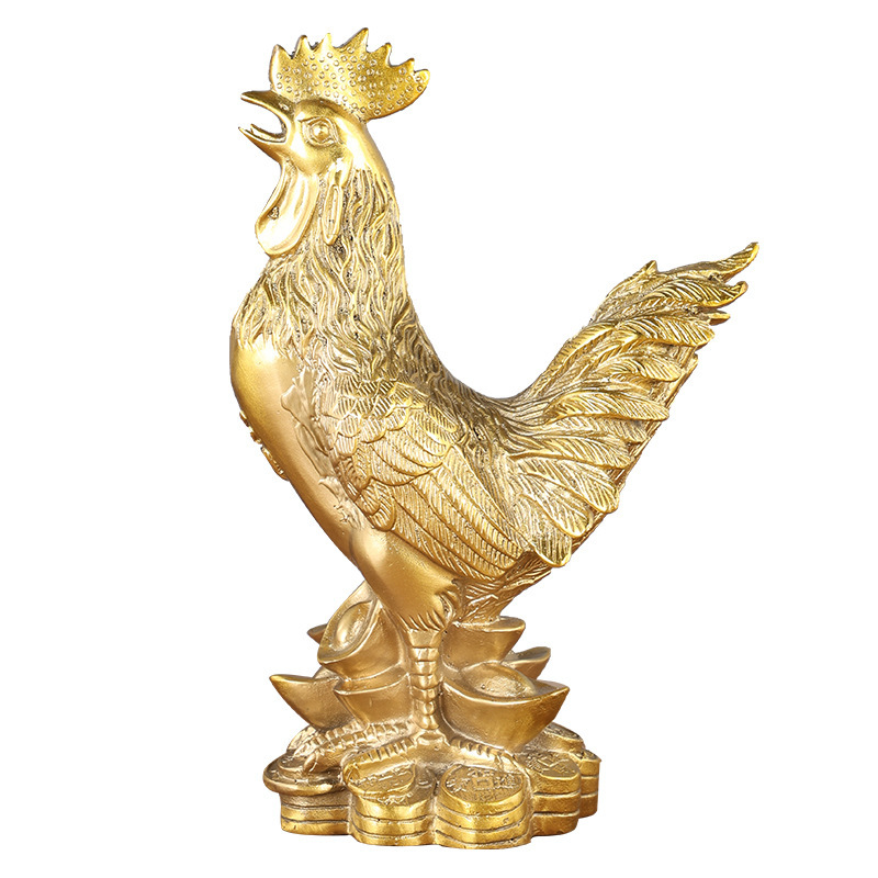 真鍮祝福鶏干支鶏銅オンドリインゴットマネー鶏銅工芸品ギフトメーカー卸売|undefined