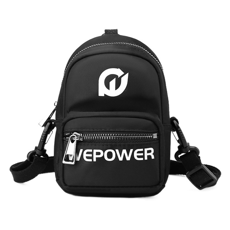 WEPOWER nuevo bolso de pecho de moda bolsa de mensajero impermeable para hombres y mujeres de nylon resistente al desgaste bolso de hombro del brazo del teléfono móvil ocasional