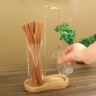 Wooden thread incense base creative inverted incense with cup cover reverse flow incense burner wholesale home decoration incense holder