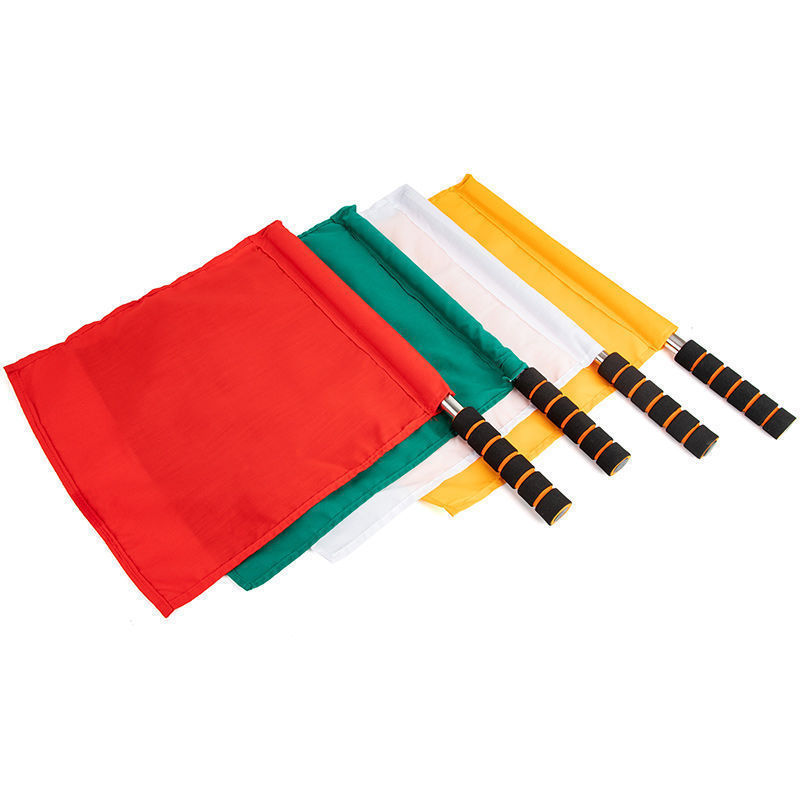 Starting flags, signal flags, track and field referee flags, stainless steel traffic red and green command flags, wholesale available.