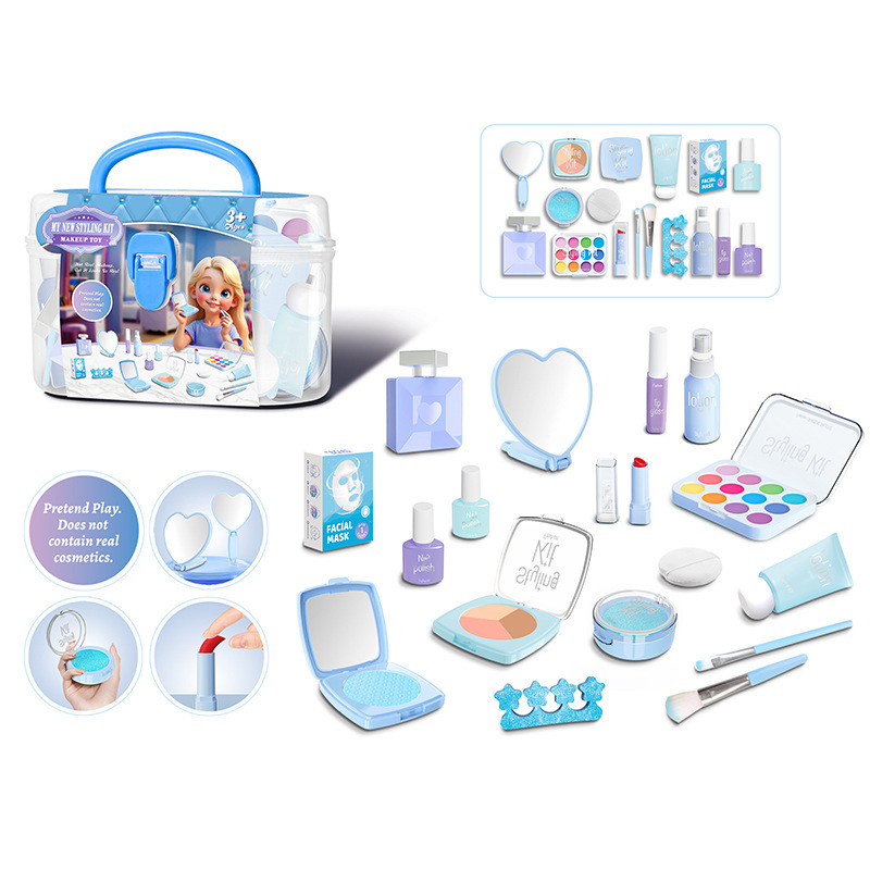 Navidad infantil imitación de sombras de ojos maquillaje juguetes de maquillaje para niñas en el hogar no borrable princesa maquillaje cubierta