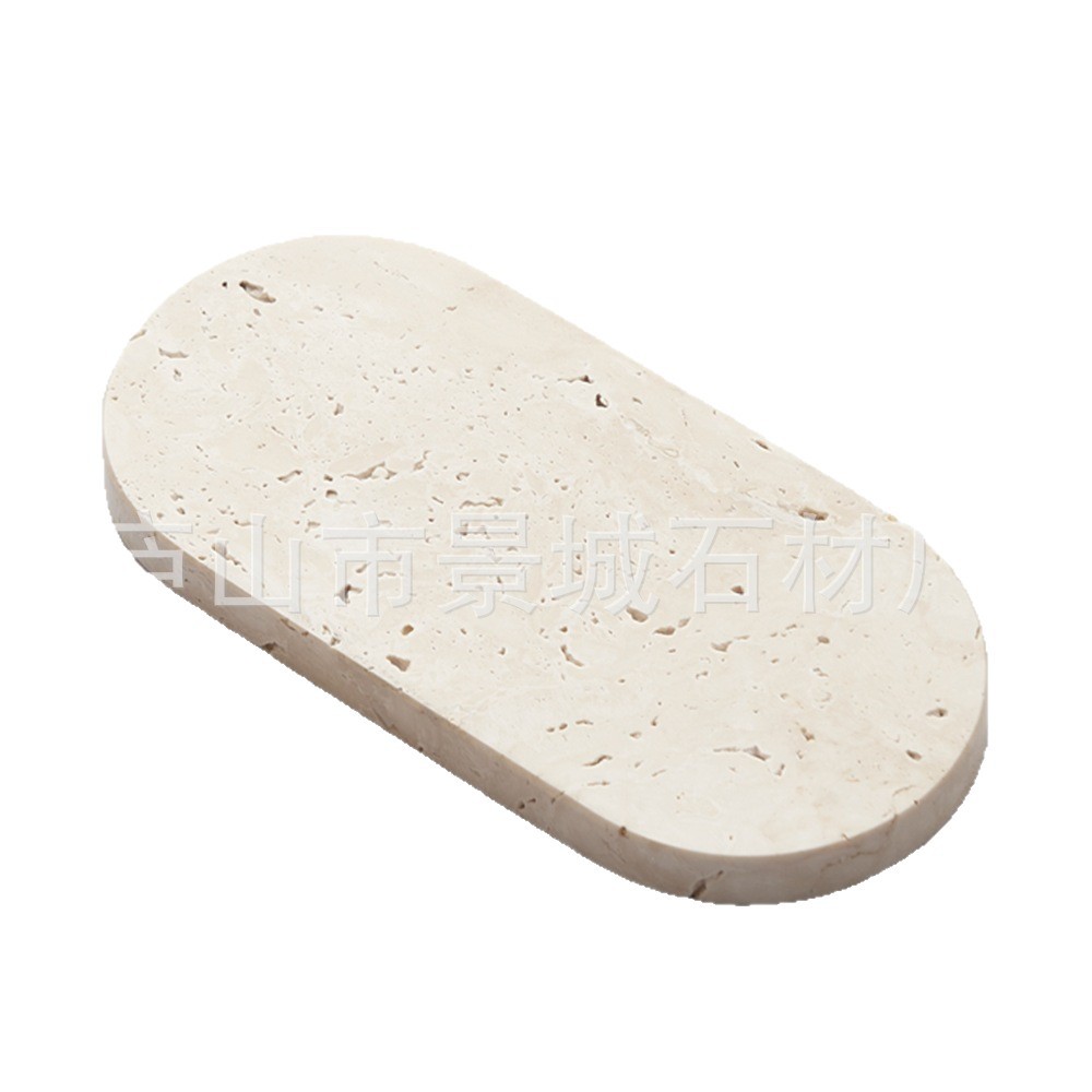Paleta de mármol natural simple moderna, bandeja de almacenamiento de lavabo de baño, almacenamiento de llaves de entrada de cosméticos image 5