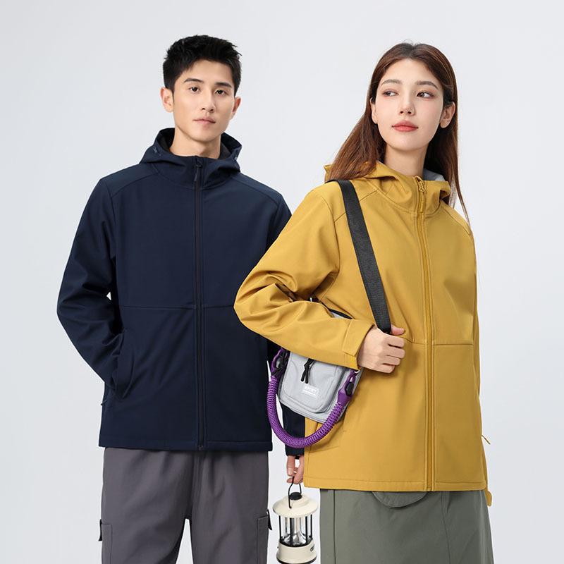 Men's and women's windproof and waterproof softshell jackets, suitable for autumn and winter, ideal for hiking, camping, cycling, and trekking, providing warmth and protection from the elements