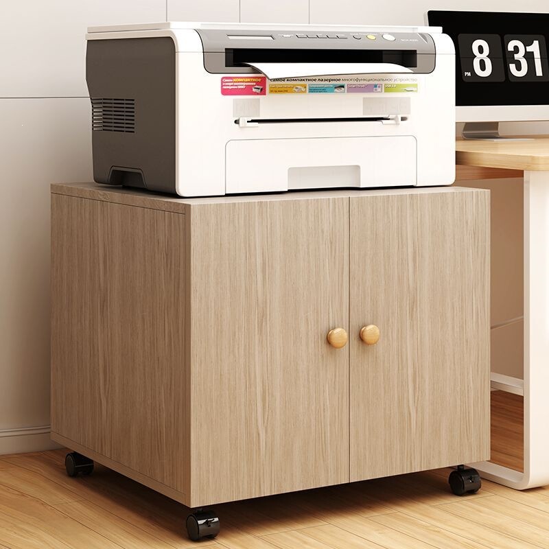 Printer Cabinet, Copier Cabinet, Chinese-Style Double-Door Assembly, 3-Layer Movable Fax Machine Office File Cabinet with Wheels Printer Cabinet, Copier Cabinet, Chinese-Style Double-Door Assembly, 3-Layer Movable Fax Machine Office File Cabinet with Wheels