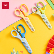 Deli 6024 Student Scissors Children's Scissors Round Head Safety Craft Paper Scissors Small Scissors Non-Hurt Hand Stationery Scissors