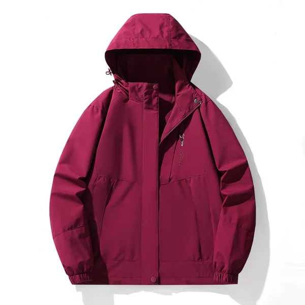 Couple Style Outdoor Sports Windbreaker Single-Layer Windbreaker for Women Autumn Outdoor Windproof and Water-Repellent Detachable Hooded Windbreaker