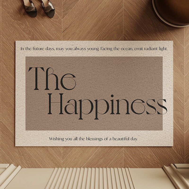 侘寂風入戶門地墊家用防滑刮泥蹭土腳墊玄關耐髒可裁剪絲圈地墊