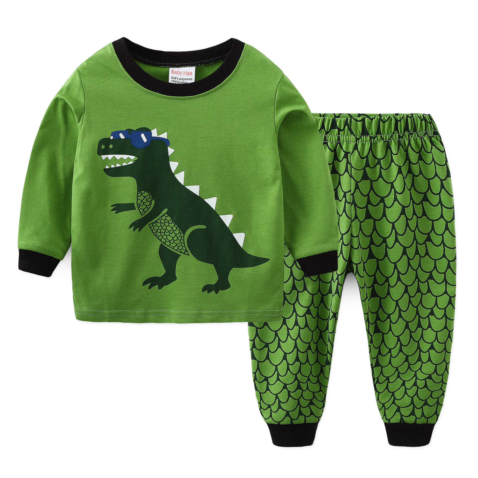 2022 new children's home clothes set dinosaur children's clothes cross border children's clothes