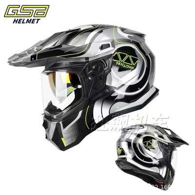 Motorcycle Helmet Headset: Xp22 Dual-Lens Motorcycle Full-Face Helmet for