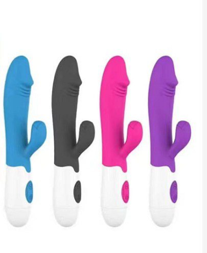 Masturbación femenina de doble cabeza vibración masaje palo aparato femenino punto G vibrador productos del sexo ventas directas de la fábrica