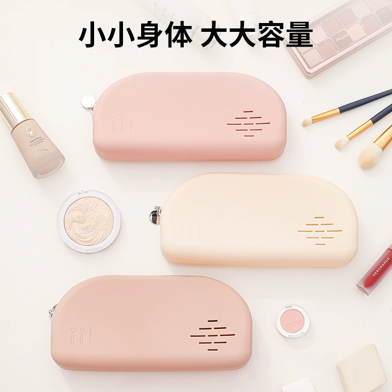 Косметичка женская силиконовая косметика новый водонепроницаемый большой емкости ручной кисти для макияжа сумка для хранения портативная дорожная мойка сумка