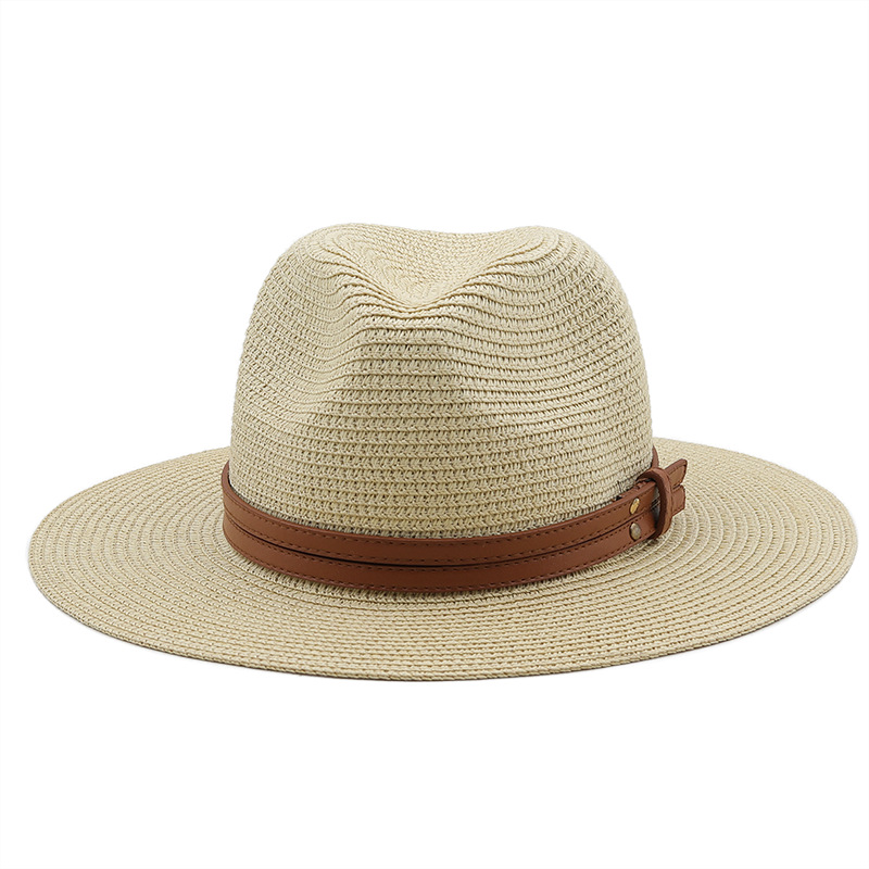 New spring and summer yellow belt accessories straw hat jazz hatpicture2