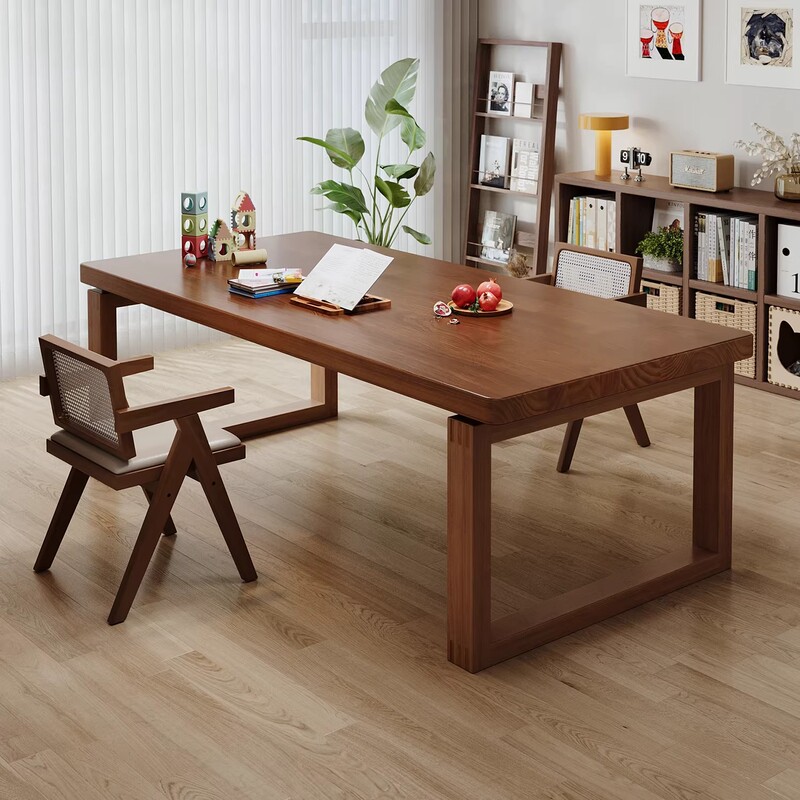All-Solid Wood Large Long Desk for Home Use, Study Desk, Office Desk, Mobien Dining Table