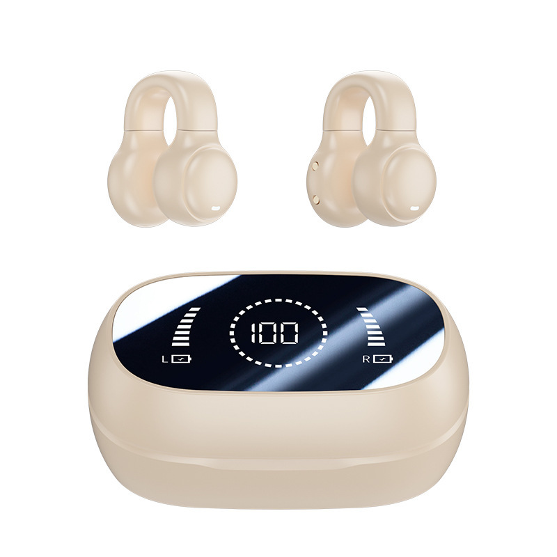 M47新型耳クリップ式bluetoothイヤホンが耳に入らないプライベートモデルデジタル表示tws無線音楽スポーツイヤホン卸売り|undefined
