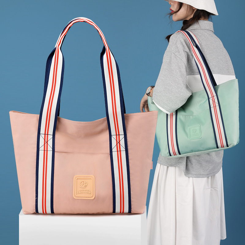 Handheld capacious Japanese summer waterproof nylon shopping bag