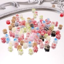 树脂软胶扎染仿真花紫外线夜光珠子串珠 手工diy手链手机链配件