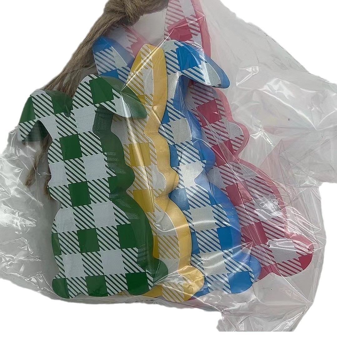 Pascua rejilla conejo adornos de madera hogar atmósfera decoración adornos