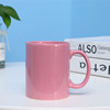 Ceramic Cup straight body solid single -color coffee cup Creative simple color glazed advertising gift plus logo Mark cup