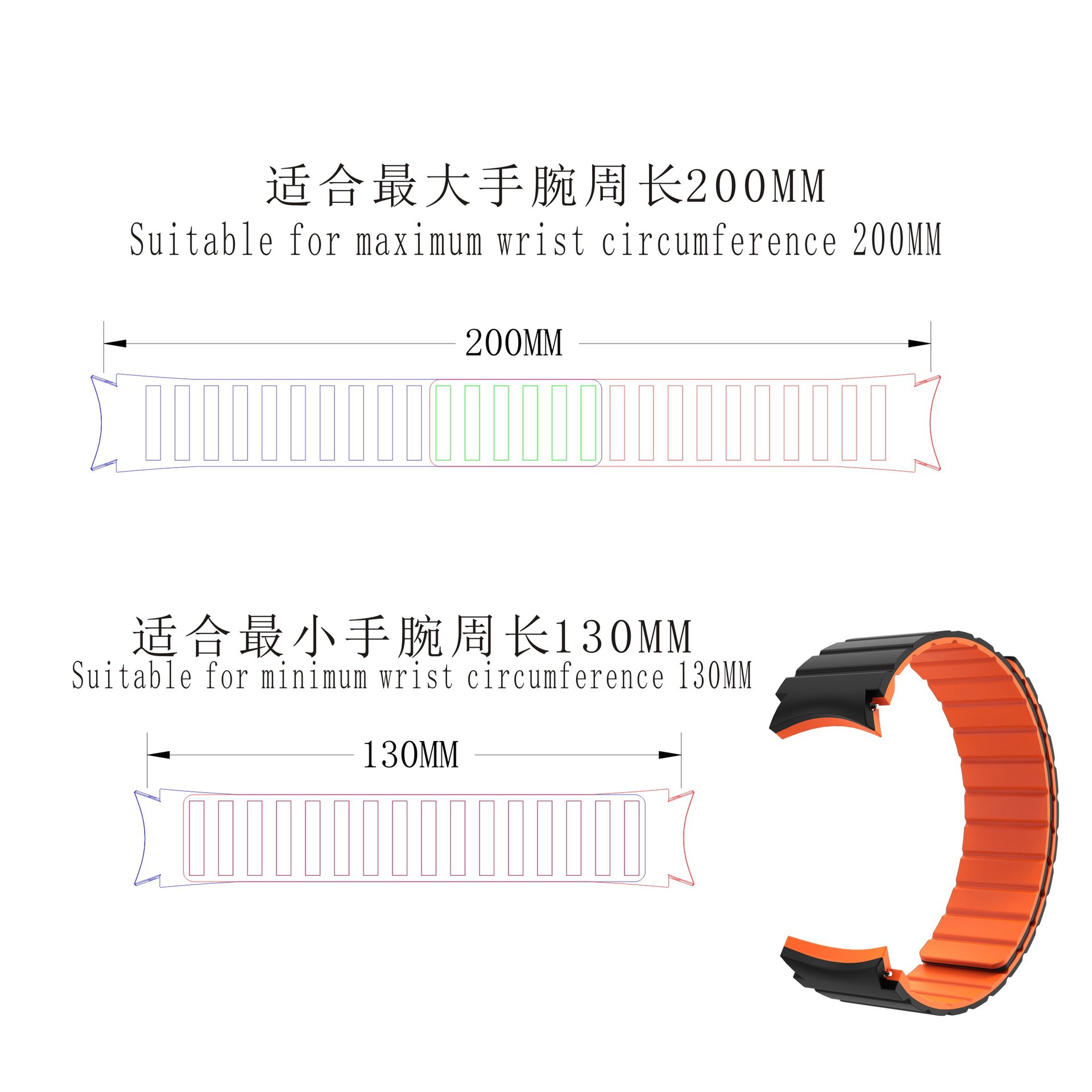 Para Samsung reloj Galaxy watt4/Watch5 classic20 correa magnética de silicona