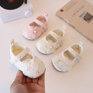 Spring and Summer Baby Shoes 0-1 Years Old Soft Sole Non-Falling Cloth Shoes 6-12 Months Baby Girl Princess Shoes Non-Slip Toddler Shoes