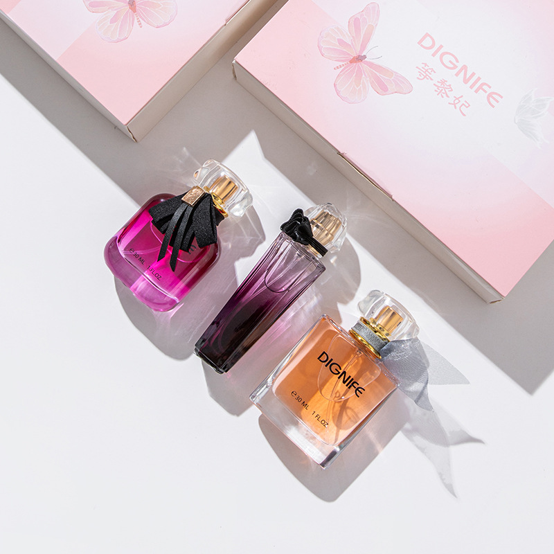 Li Fei, la ciudad belleza perfume de tres piezas, perfumes duraderos, fragancia fresca, estudiantes, caja de regalo de nicho al por mayor image 3