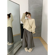 grapestone 葡萄籽-体钩花几何织法套头保暖毛衣（含羊毛）20158