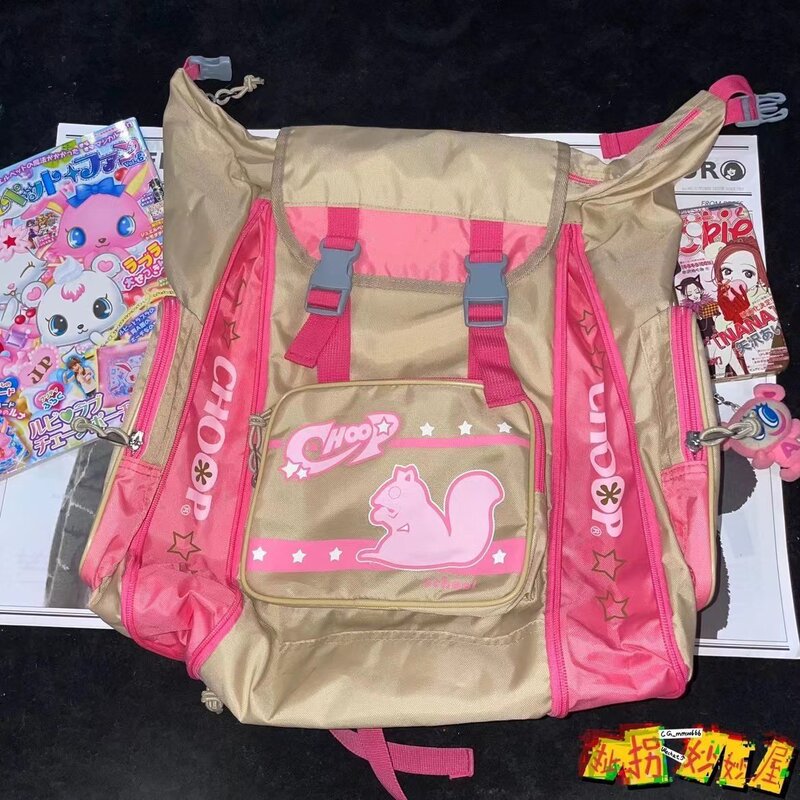 [in stock Drop] choop Japanese Brand Middle Ancient Rare Lone Cute Runaway Backpack Harajuku Children's Fun