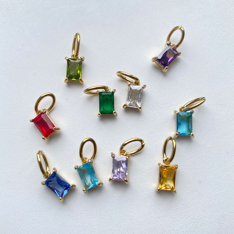 1g Weight Pendant Jewelry Making Type 14K Real Gold Plated, Real Gold Plated Plating Material Birthstone Inlay Material 1 Piece Quantity 304 Stainless Steel Material Geometric Pattern Modern Style, Classic Style Style Waterproof Non Tarnish, Plating Craft 1 Piece 304 Stainless Steel Birthstone PVD Coated Real Gold Plated Geometric Polished Pendant DIY Ornament Accessories 5
