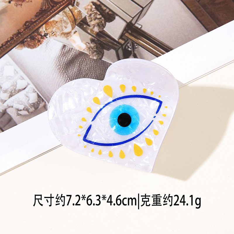 闪闪姑娘恶魔之眼发夹手掌蓝眼睛抓夹高级感精致光明之眼马尾夹|undefined
