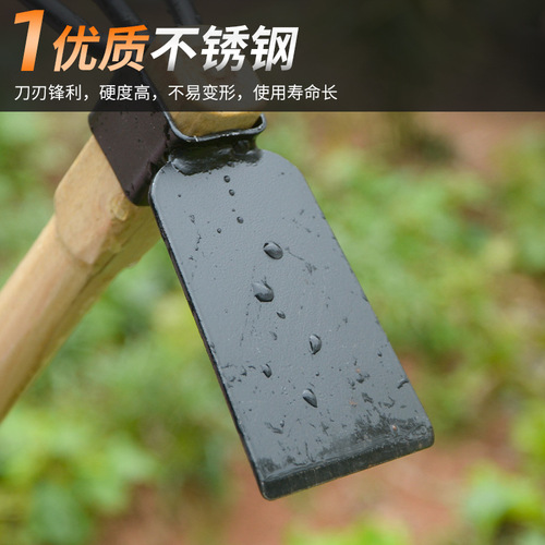 Flower hoe, hoe, nail rake, wooden handle, small hoe, garden farm tool, agricultural gardening tool, hoe pickaxe, outdoor plowing and loosening soil