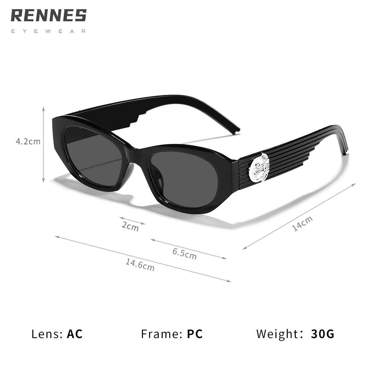 Alta calidad nuevo estilo europeo y americano retro pequeño marco y2g estilo contraste color moda todo-juego gafas de sol