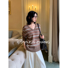 CZ ZHANG����縴���ỨV����ͷë��Ů��������������֯�� B45212