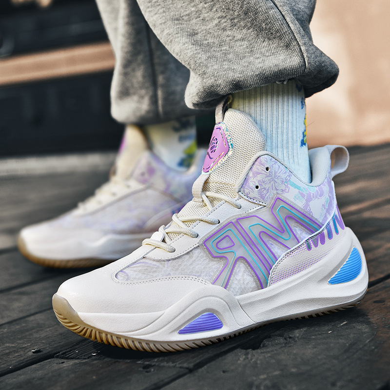 Zapatos de baloncesto masculino y femenino primavera y verano respirados zapatos deportivos casuales de malla juveniles estudiantes zapatos de entrenamiento de combate real
