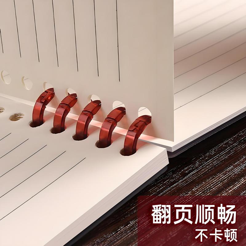 大容量 5 穴バインダーリングバインディングブックツールアーティファクト diy カラープラスチッククリップリングブックアクセサリー|undefined
