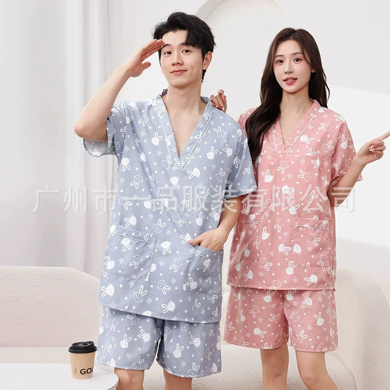 Новый паровой костюм женский мягкий хлопок халат сауна горячий источник мужской большой размер купания оздоровительный костюм