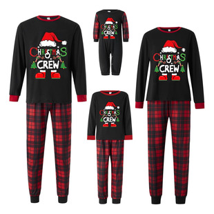Christmas Family Clothing, Home Clothes for a Family of Three and Four, Autumn and Winter Cotton Christmas Family Home Clothes, Pajamas Set