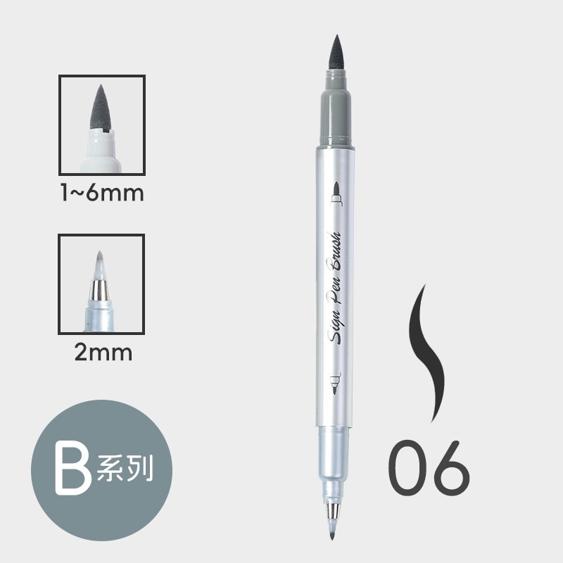 Xiupu Fule Caler Pluma de escala de grises Boceto de boceto en minúsculas de pelo suave Pluma Xiuli Firma Pluma de caligrafía
