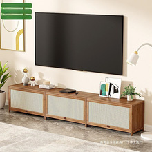日式电视柜小户型家居卧室编织柜子地柜客厅茶几沙发边柜